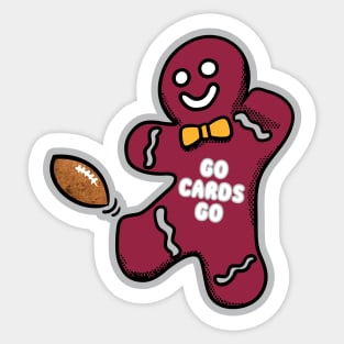 Arizona Cardinals Gingerbread Man Sticker